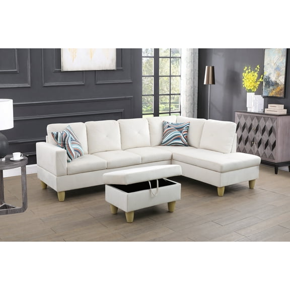Ponliving Furniture 3-Pieces Living Room Sofa Set