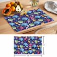 thumbnail image 6 of Coastal Blue Placemats Set of 6 Ocean Starfish Shell Conch Watercolor Place Mats Indoor Wipeable Table Mats Washable Cloth Dining Table Placemats for Kitchen Holiday Party Home Decor 13x19 Inch, 6 of 9