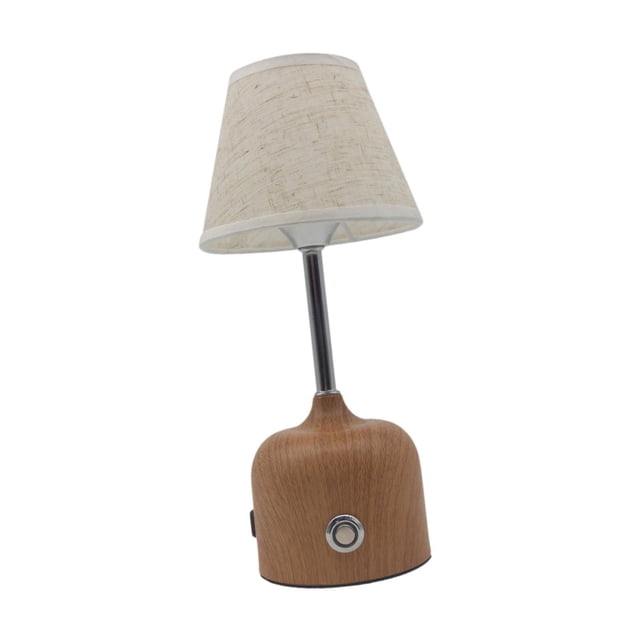 Lámpara de mesa táctil, lámpara de noche, práctica, USB, plug and play, decoración del hogar, regulable Base marrón