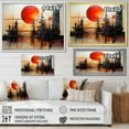 thumbnail image 4 of Designart "Shift In Scarlet Tones Across The Industrial Scene" Factories Floater Framed Canvas Prints, 4 of 5