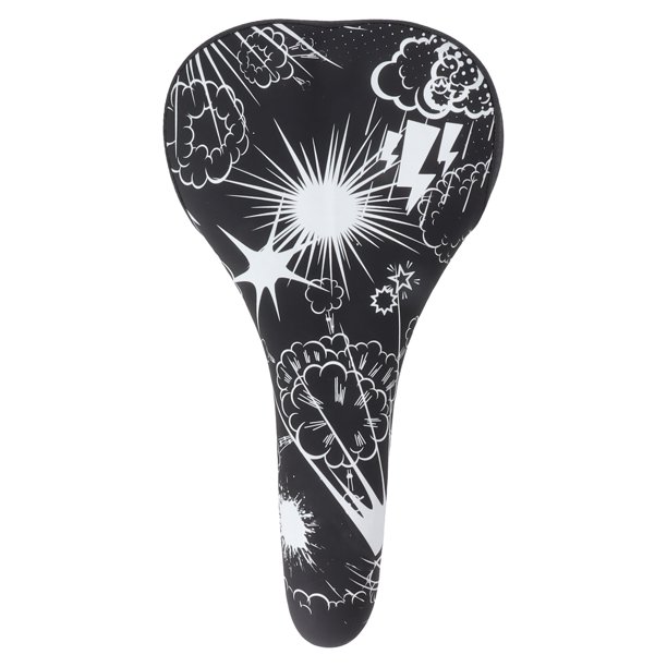 Cojín para asiento de bicicleta para hombres y mujeres, suave, acolchado, absorción de golpes, ajuste universal, ventilación, sillín de bicicleta, estampado de fuegos artificiales YUNYI BRAND Deportes
