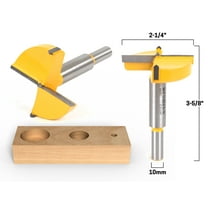 2-1/4" Diameter Carbide Forstner Drill Bit - 10mm Shank - Yonico 43057C