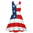 thumbnail image 3 of 2024 Gift Clothes Summer Hot Dress Skate Wear Street Sleeveless Women Dresses Kawaii Stripe Red Blue July of 4th Dress Flag American, 3 of 7