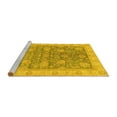 thumbnail image 2 of Ahgly Company Machine Washable Indoor Round Abstract Yellow Modern Area Rugs, 8' Round, 2 of 4