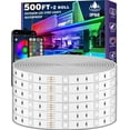 thumbnail image 2 of 500ft Outdoor LED Strip Lights ,IP68 Outside Led Light Strips  with App and Remote,Music Sync RGB Exterior Led Rope Lights with Self Adhesive  for Roof,Deck,Balcony, 2 of 7