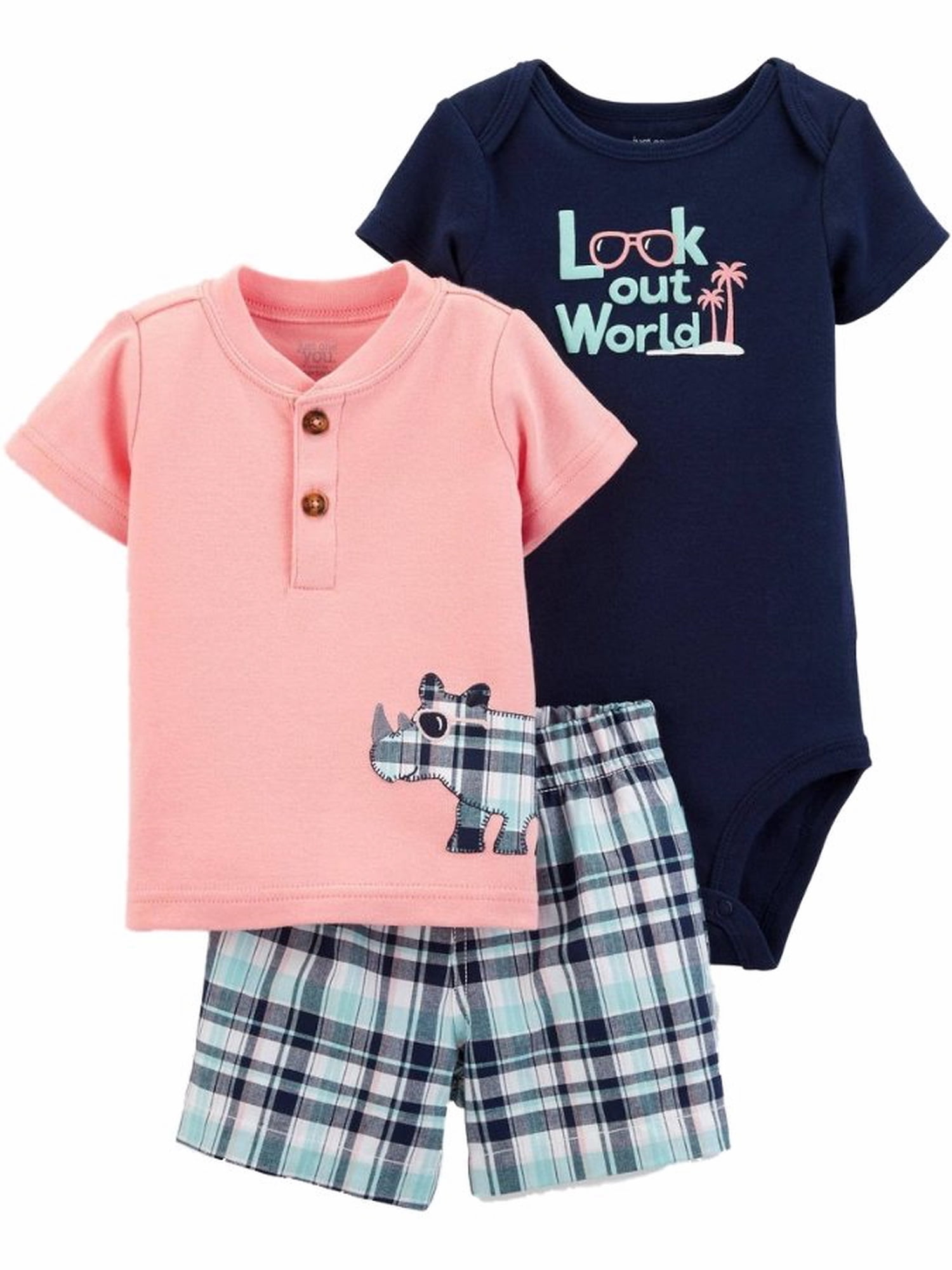 baby boy tartan romper