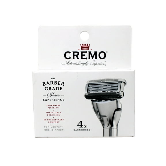 Cremo Razor Refills for Men, Astonishingly Superior Shaving Razors For Men, Compatible with Cremo Razors, 4 each (pack of 1)