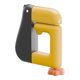 thumbnail image 5 of Gancho de mesa en forma de gancho de bolso para mesa de resistente colgador de bolsos plegable para la organización de almacenamiento de bares Negro y amarillo, 5 of 8