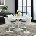 thumbnail image 5 of Lippa 47" Round Wood Top Dining Table - White, 5 of 7