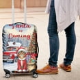 thumbnail image 4 of Santa is Coming Abyssinian Merry Christmas Xmas Noel Truck Tree Travel Luggage Cover Cat Lover Kitten Owner Gifts Suitcase Dust Protective Decor - 02023, 4 of 5
