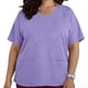 thumbnail image 2 of Tamaño Más Manga Corta Tops para las Mujeres V Cuello Bolsillo Suéter Blusa Casual Camisa Uniforme, 2 of 6