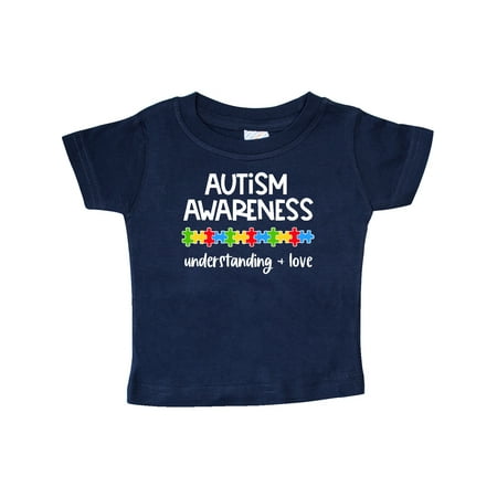 

Inktastic Autism Awareness Understanding and Love with Puzzle Pieces Gift Baby Boy or Baby Girl T-Shirt