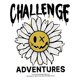 thumbnail image 2 of Graffiti Daisy & Letter Print Comfy T-Shirt, Round Neck Short Sleeve Sports Tee, Women's Activewear, 2 of 6