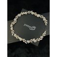 thumbnail image 1 of PHOEBE - CRYSTAL AND PEARL FLOWERS WITH LEAVES HAIR PIECE IN GOLD, 1 of 4