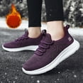 thumbnail image 2 of Rokment Winter Fleece Lined Running Walking Shoes for Women Comfortable Thermal Memory Foam Tennis Jogging Trainners Nursing Work Sneakers Purple Size 6.5, 2 of 5