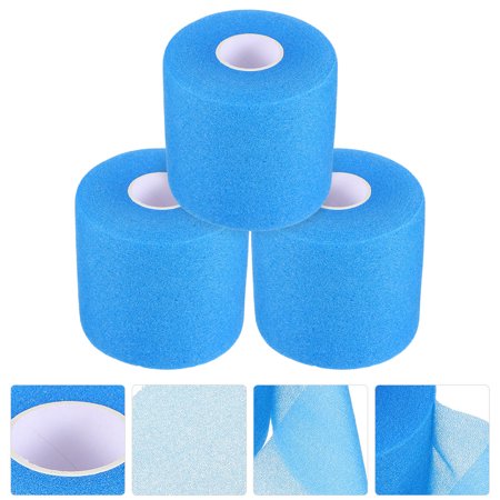 HEMOTON 3 Rolls Athletic Tape Breathable Sports Grip Wraps Straps Blue