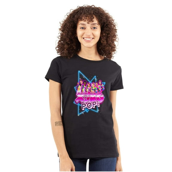 XOMG POP Band Neon Space Rockstars Women's T Shirt Ladies Tee Brisco Brands S