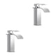 thumbnail image 3 of Grifo negro impermeable y multifuncional Toystoory cascada lavabo grifo moderno cuarto de baño estilo corto plateado 2Conjunto, 3 of 6
