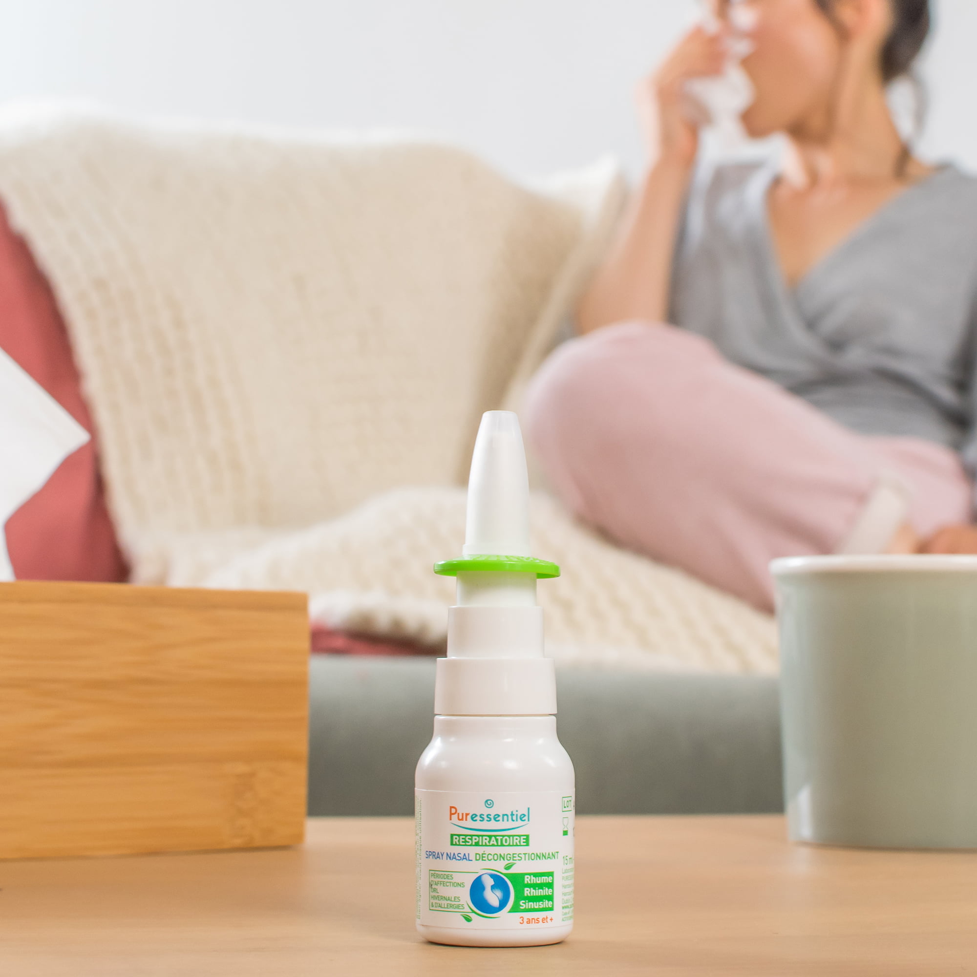 Puressentiel Respiratory Decongestant Nasal Spray, Allergy Relief, 0.51 oz