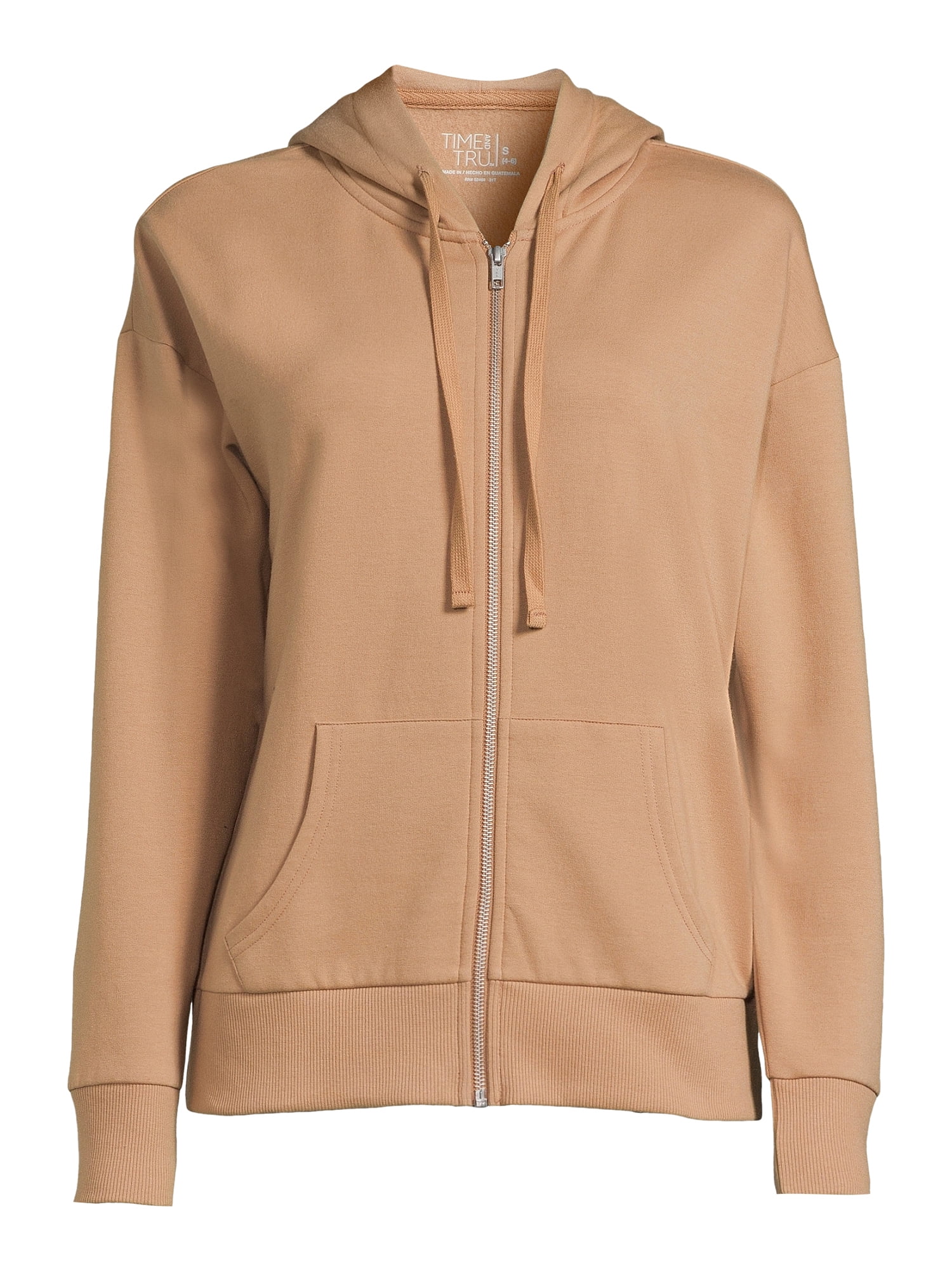 Time and Tru Women's Full Zip Fleece Jacket with Pockets, Sizes XS-XXXL