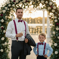 thumbnail image 3 of Sangria Boys Suspenders and Bow Tie Set 1 inch X Back, 3 of 9