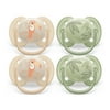 Philips Avent Ultra Soft Pacifier - 4 x Soft and Flexible Baby Pacifiers for Babies Aged 0-6 Months, BPA Free with Sterilizer Carry Case (Model SCF091/24)