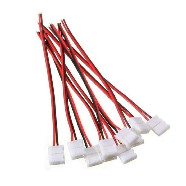 TIMIFIS The Connector 10Pcs Wire Solderless Snap Down Strip Connector for 8mm Wide 3528 2835 Co Tools&Home Improvement