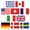 International Flag, variant on Beistle - Mini Easter Egg Cutouts - 4½" - Pack of 24