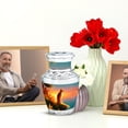 thumbnail image 6 of JAGASY Cat Memorial Urn for Ashes for Mother, Teal Blue Small Urns for Human Ashes Keepsake, Ocean Sunset Grassy Cliff & Yellow Blue Sky Decorative Urns for Couple, Mini Urn for Father, (3 Inch), 6 of 7