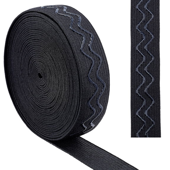 5 Yards 20mm Wide Non-Slip Elastic Ribbon Wave Silicone Elastic Gripper Band Tape Stretch Rubbers Elastic Straps Belt Waistband