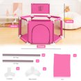 thumbnail image 5 of Baby Playpen,Kids Small Playard Indoor & Outdoor Kids Activity Center,Infant Safety Gates with Basketball Hoop, 5 of 6