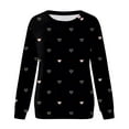 thumbnail image 4 of XIAOCHA Women Sweatshirt Valentine Loose Long Sleeve crew Neck Spring Pullover Cozy Heart Pattern Daily Top, 4 of 4