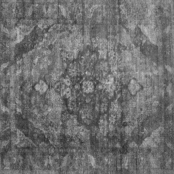 Ahgly Company Indoor Square Abstract Gray Contemporary Area Rugs, 8' Square