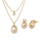 thumbnail image 1 of MOON & SELF Set Collar Doble Intuición de Cristal Oro 18k y Aretes Gota, 1 of 4
