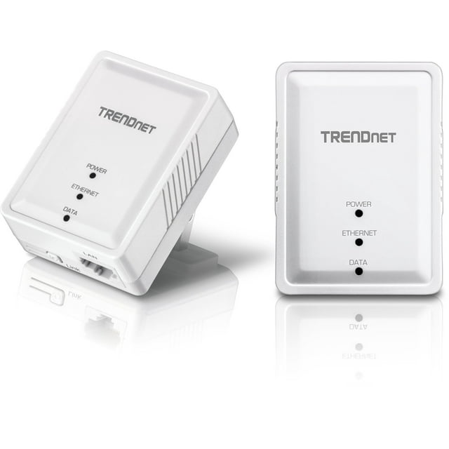 Adaptador Powerline TRENDnet TPL-406E2K 500 AV Nano x2 blanco