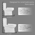 thumbnail image 6 of HOROW Small One Piece Toilets w/ Seat High Short Compact Bathroom Commode Water Closet 12'' Rough-in, 6 of 12