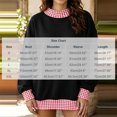 thumbnail image 3 of Women's Gingham Check Contrast Sweatshirt Ghalytn Mock Neck Drop Shoulder Loose Pullover Top, 3 of 5