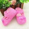 thumbnail image 4 of Infant Toddler Baby Girls Soft Sole Bowknot Cotton Crib Shoes, 4 of 5
