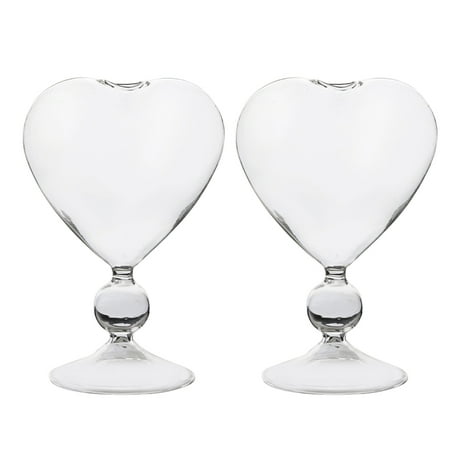 

FRCOLOR 2Pcs Heart-shaped Glass Goblets Bar Glass Goblets Cocktail Glass for Party