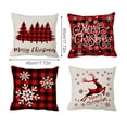 thumbnail image 3 of Injueey Fundas de almohada navideñas, funda de almohada de lino, funda de cojín de Navidad, sofá cama, dormitorio, coche, sala de estar, Suministros térmicos tipo 4 Injueey HA070184-04, 3 of 6