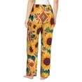 thumbnail image 6 of Pajama Pants Women - Bohemian Sunflower Soft Breathable Sleep & Lounge Pants for Women, Comfy Casual Pj Pants Bottoms with Pockets, 6 of 7