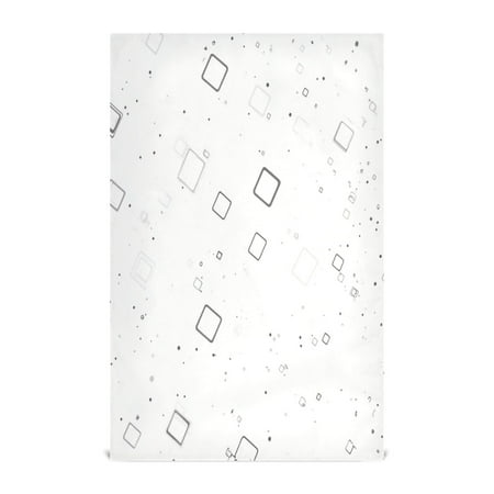 

Grey Square Pattern Decorative Waffle Towel Kitchen Dishcloth 28x18in Multi-Use Tea Towel