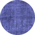 thumbnail image 1 of Ahgly Company Indoor Round Abstract Blue Modern Area Rugs, 4' Round, 1 of 4
