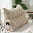 thumbnail image 3 of Grand Coussin de Dossier de Lit avec Support Lombaire, Design de Coussin Doux pour Canapé, Tatami, Dortoir et Chambre, Relaxation Confortable, 1,8 Lb, 3 of 5