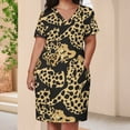 thumbnail image 3 of Womens Casual Dresses Leopard Print Short Sleeve Dress Summer Dresses for Women 2025, 3 of 5