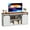 White, variant on MCQ TV Stand for 55 60 inch Television, 2 Cabinet, Soft Hinge Door with Handle, Black