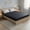 Black+Blue + Fabric + Foam + Full+2, variant on LIANGKA Twin Size 6 Inch Mattress Navy Blue Diamond Quilted Waterproof Breathable Cover Random Wedge Included