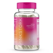 Pink Stork Total Postnatal   DHA: Support for Postpartum   Breastfeeding Vitamins, Nutrients for Mom   Baby, Prenatal Vitamins for After Baby, Women-Owned, 60 Capsules