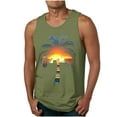thumbnail image 2 of Byworldtasic Men's Sleeveless Tank Mens Casual Summer Beach Vacation Hawaiian Graphic Tank Tops Muscle Gym Palm Tree Sleeveless Tee Shirts, 2 of 5