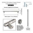 thumbnail image 3 of Goo-Ki 12 Pack Knurled Satin Nickel Zinc Alloy Kitchen Cabinet Handles, Closet Classic 7.6"(192mm) Hole Center Cabinet Pulls Dresser Handles for Bedroom, 3 of 9